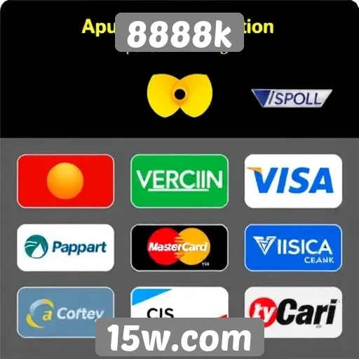 Métodos de pagamento disponíveis no 8888k